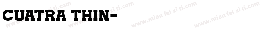 Cuatra Thin字体转换